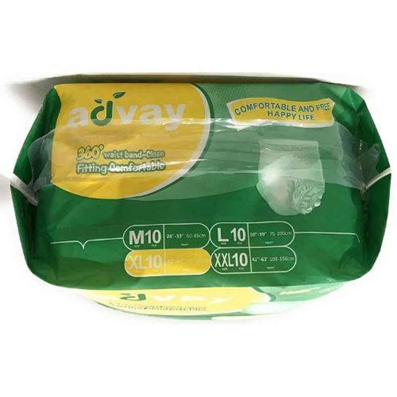 Advay 10 Pcs 108-156cm XXL Adult Pant Pullup Diaper Set