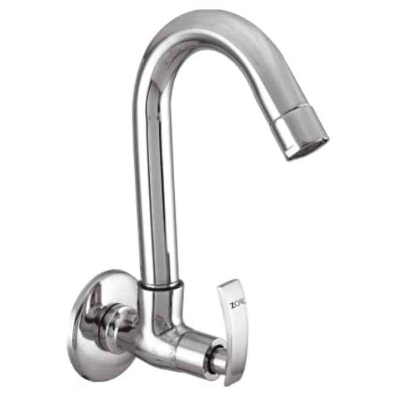 Zoie Viva Brass & Ceramic Silver Chrome Finish Sink Tap with Swivel Spout, Z28012