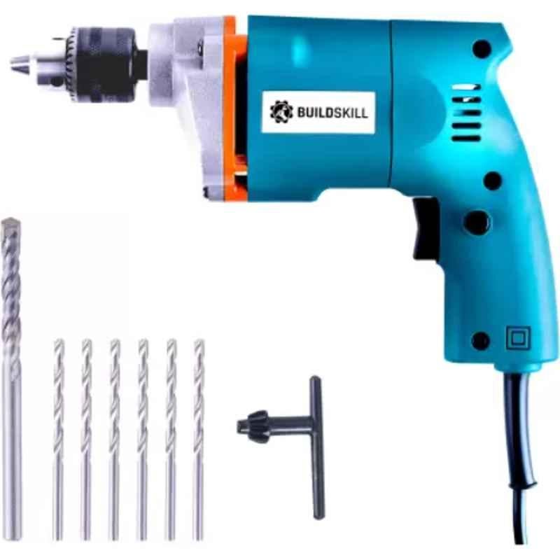 Buildskill BED1100 Bluebits 10mm 350W Professional Powerful Heavy Pistol Grip Drill Machine with 7 Bit