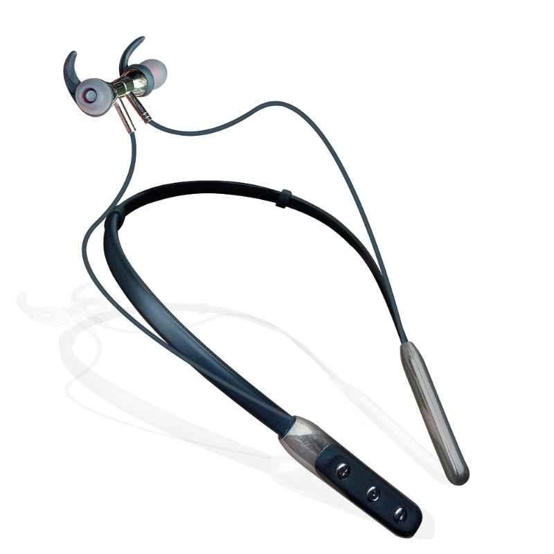 Hitage Black Wireless Bluetooth Neckband Earphone with 38hr Play Time, BT-68