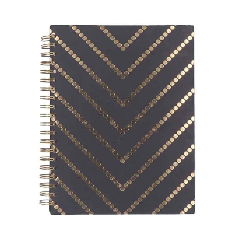 Navneet Youva 300 Pages Black Wiro Bound 5 Subject Notebook with Free Pen, 21492-1