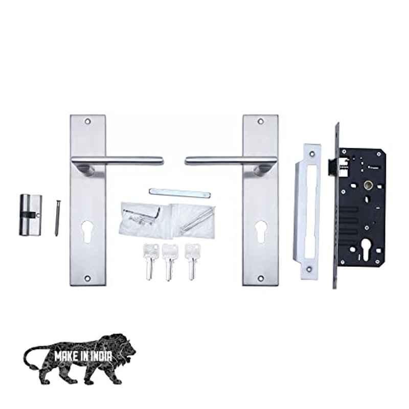 Voltizi Luna 10 inch â€ŽStainless Steel 304 Matt Finish Mortise Door Lock with Door Handle Lock Set