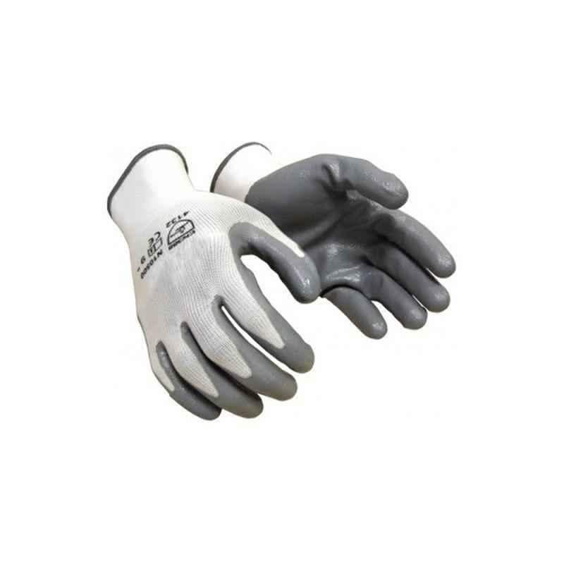 RIFA Nylon White & Grey Safety Gloves, Size: Regular (Pack of 180)