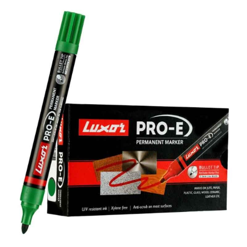 Luxor Pro-E Green Refillable Permanent Marker, 1884 (Pack of 500)