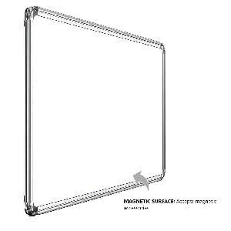 Nechams White Board Magnetic Prima series 1.5ftx2ft WBMAGUF