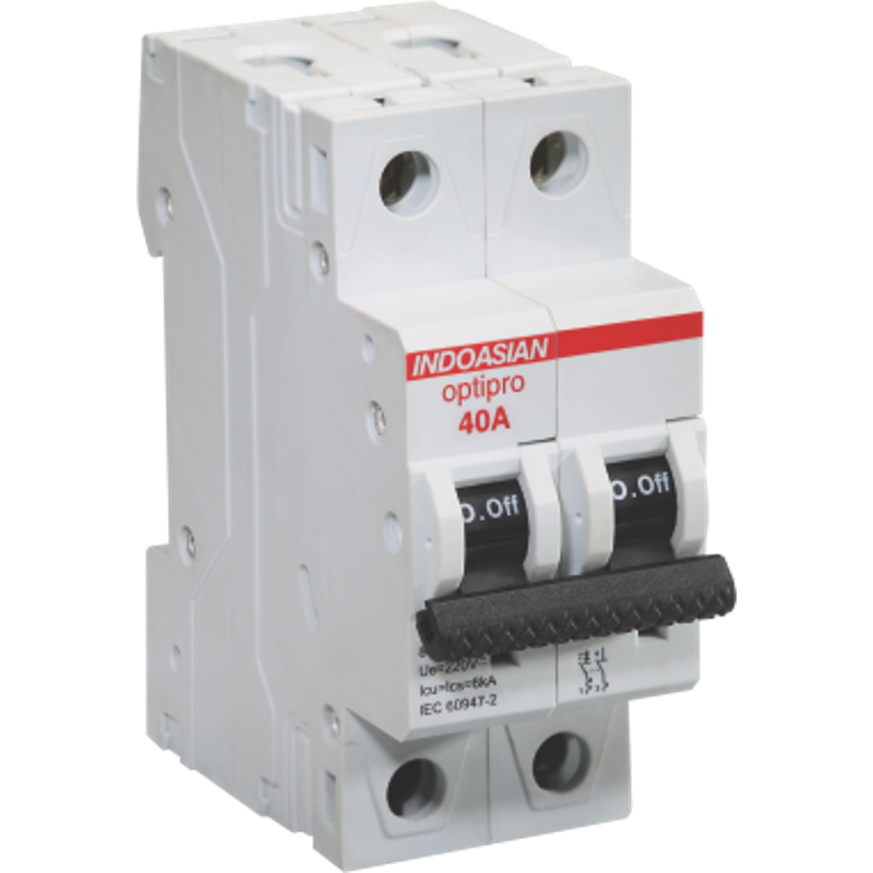 Indoasian Optipro 1.6A  DC MCB With Extended Link, 811454, Breaking Capacity: 6 kA