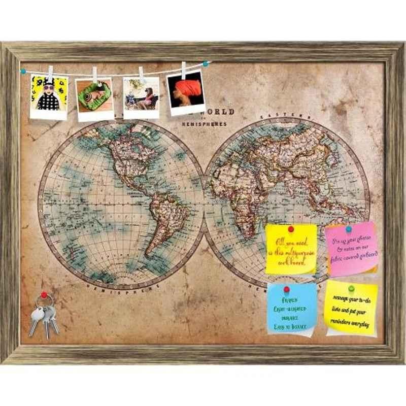 ArtzFolio 51.6x40.6x1cm Antique Golden Printed Bulletin Notice Pin Soft Board, AZSAO17727214BLB_FR_L_02_AG