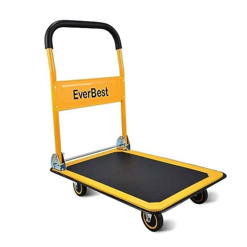 Everbest 300kg Metal Yellow Portable Folding Hand Platform Trolley
