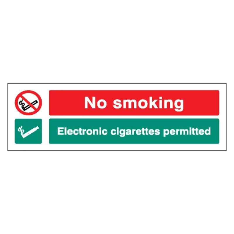 SUNSIGNS 300x100mm Vinyl & Acrylic Sandwich No Smoking Electronic Cigarettes Permitted Signage, SS0242VNLM1HPIDAG