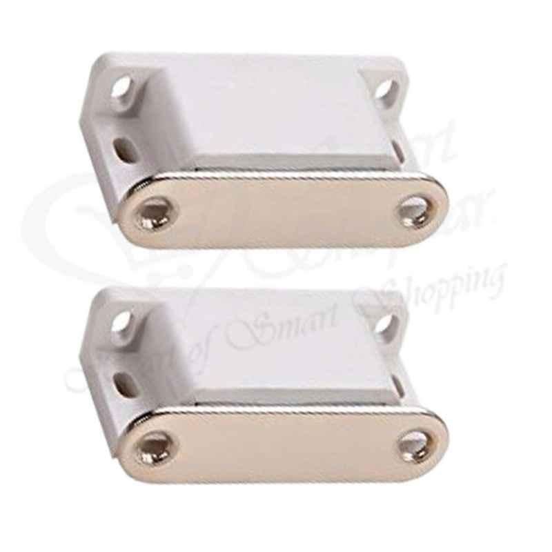 Smart Shophar 2.25 inch Steel & Plastic Silver Quick Door Catcher, SHA68DC-QUIC-SL-P2 (Pack of 2)