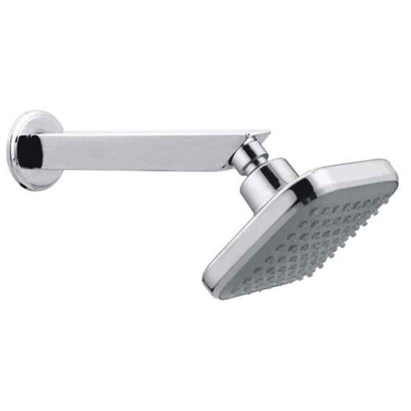 Drizzle Cruz Plastic Chrome Finish Silver Overhead Shower with 9 inch Long Arm, ACRUZBS