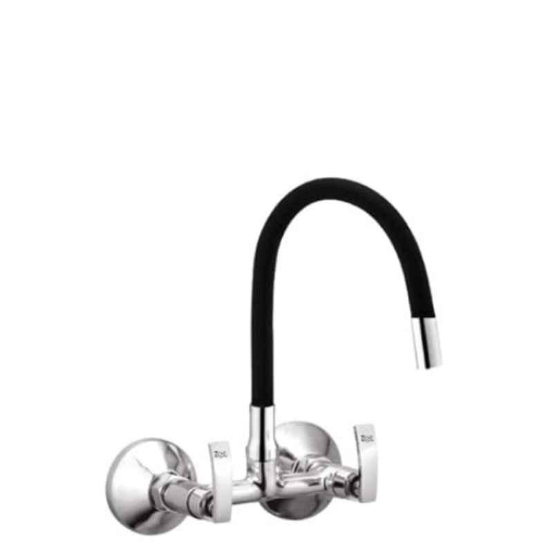 Zoie Viva Brass Black Chrome Finish Sink Mixer with Swivel Spout, Z28045