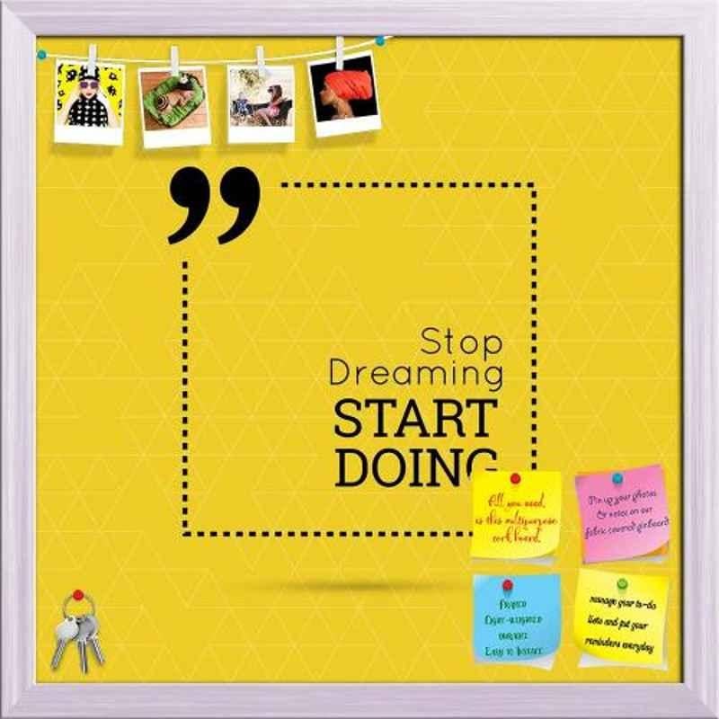 ArtzFolio 61x61x1cm White Printed Bulletin Notice Pin Soft Board, AZSAO37489622BLB_FR_L_04_WH