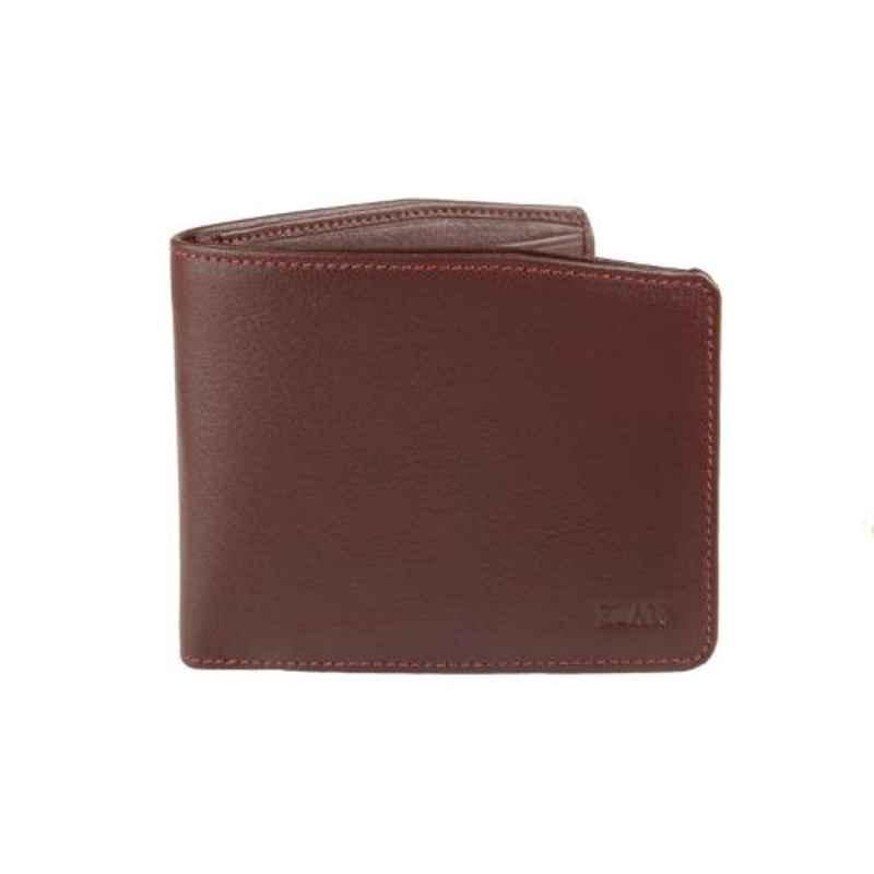 Elan 10.5x1.8x9cm 8 Slot Brown Leather Slim Money Clip Wallet, ECW-9600-BR