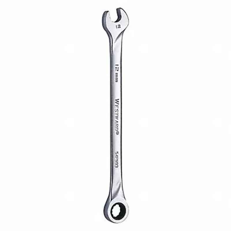 Westward 8 inch Alloy Steel Chrome Ratchet Wrench, 54PN93