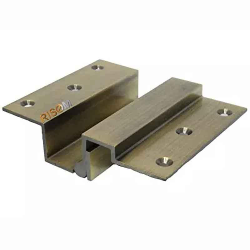 RiseOm 75x19x19mm Brass Antique Finish Full Overlay Duct Hinge, XJ-7R4Q-QJF7 (Pack of 6)