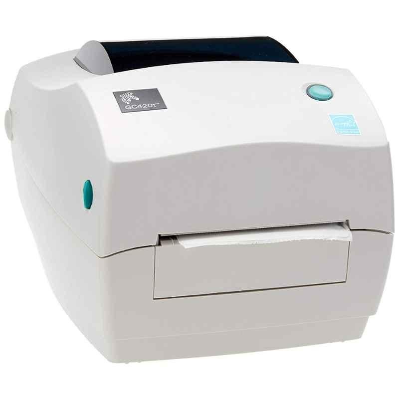 Zebra GC420T White Monochrome Desktop Direct Thermal Label Printer