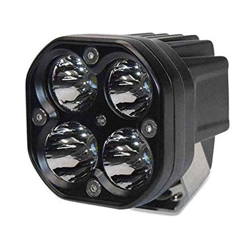 AllExtreme Ex40Wf1 4 Led Fog Light Super Bright Spot Flood Beam Driving Lamp For Motorcycle Cars Bikes & Suv (40W, White Light)