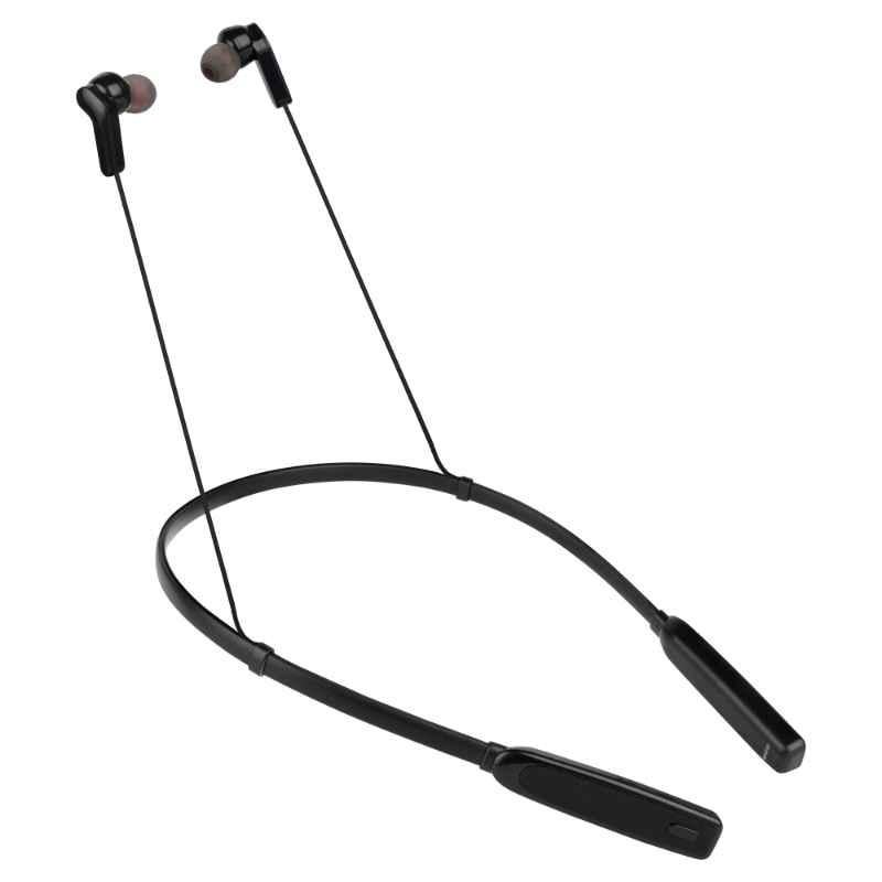 Hitage Empire Black Bluetooth Neckband Earphone with 26hr Music Time, NBT-627