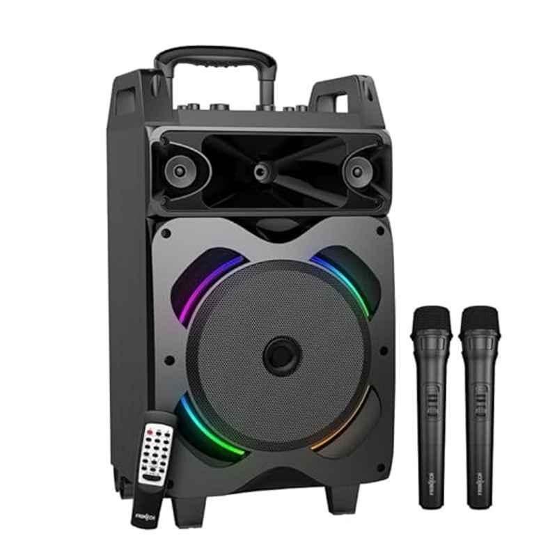 Frontech Smash 60W Bluetooth Black Trolley Speaker with Rgb Party Lights & Wireless Mic, SW-0175