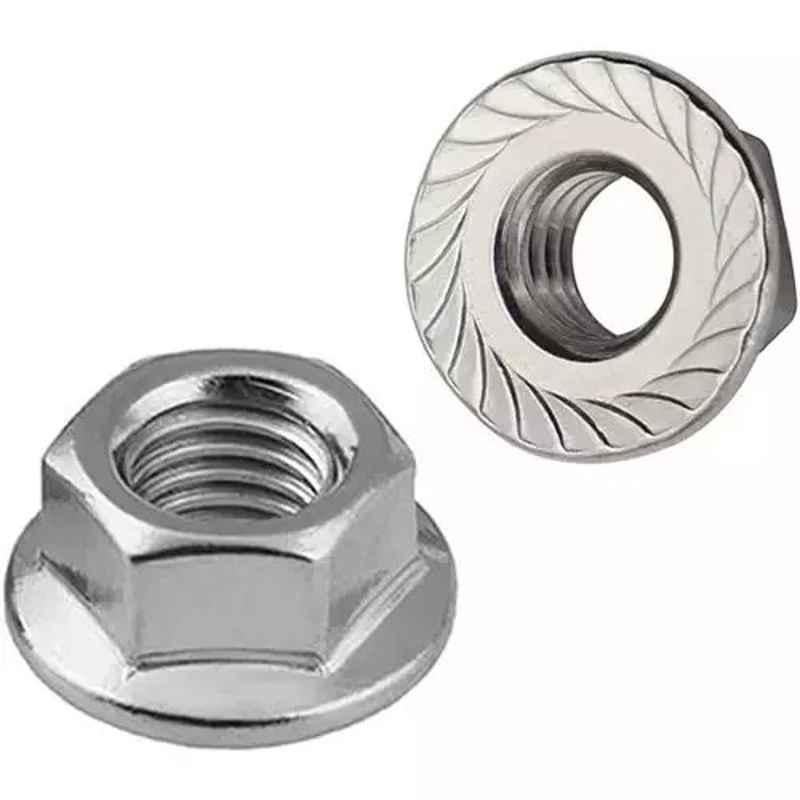 B K Jagan & Co 10mm GI Flange Nut (Pack of 100)
