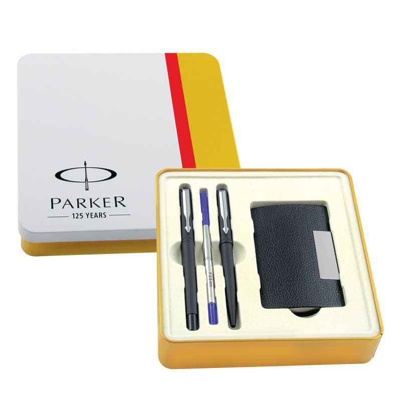 Parker Vector Mb Roller Ball Pen+Ball Pen with Free Card Holder, 9000023736