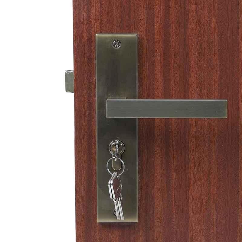 Handle Waala LB-301 8 inch 60mm Stainless Steel Antique Brass Finish One Side Key Heavy Duty Mortise Door Lock Set
