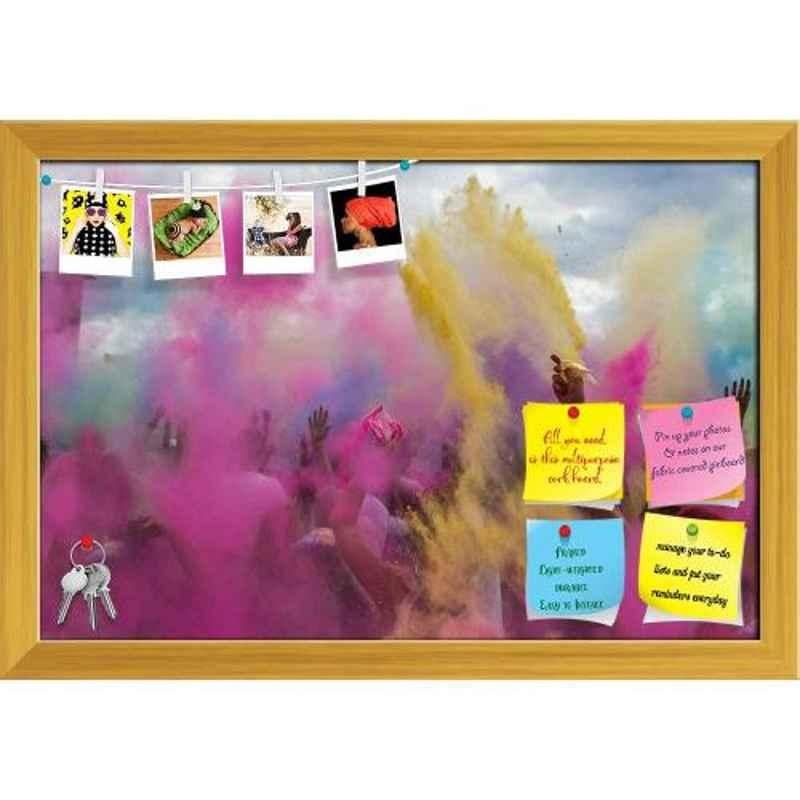 ArtzFolio 59.7x40.6x1cm Golden Printed Bulletin Notice Pin Soft Board, AZSAO28591639BLB_FR_L_02_GD