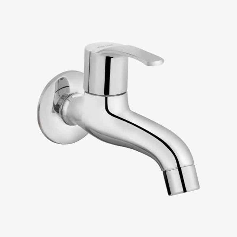 Kerovit Infinit Silver Chrome Finish Long Body Bib Tap with Flange, KB2011033