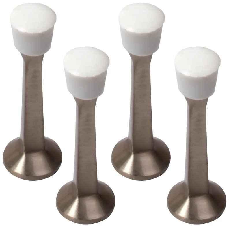 Screwtight 3 inch Zinc Antique Brass Wall Mounted Door Stopper, Z230403A-4 (Pack of 4)