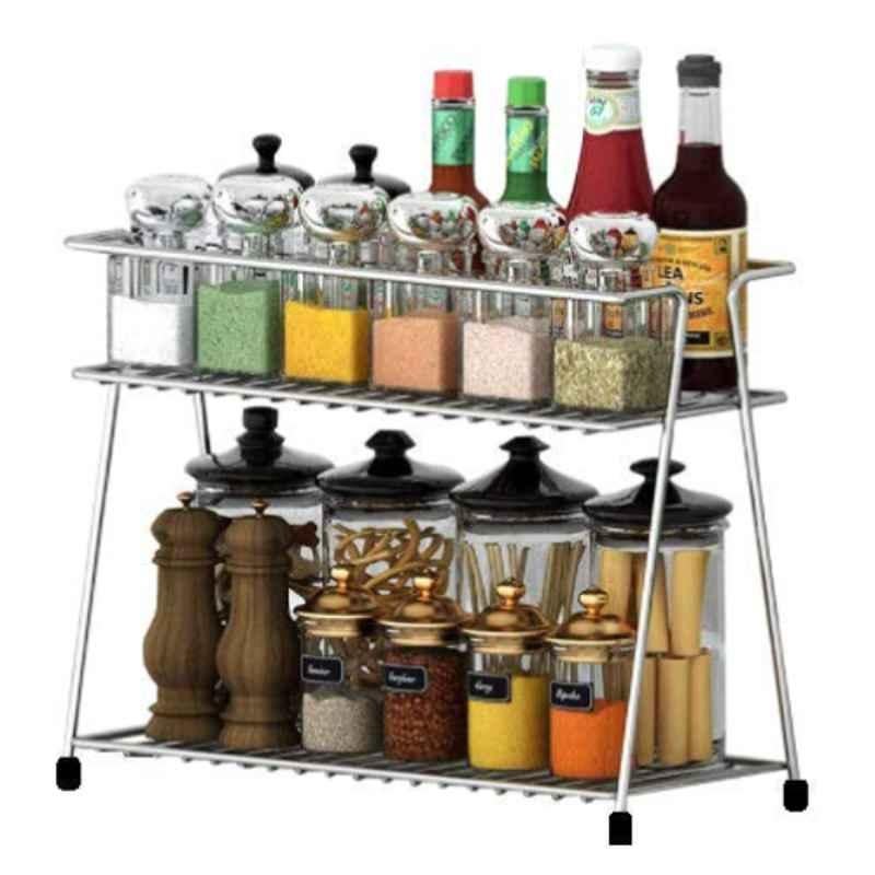 Nisko 24x10x8cm Stainless Steel 2 Tier Container Organizer Stand