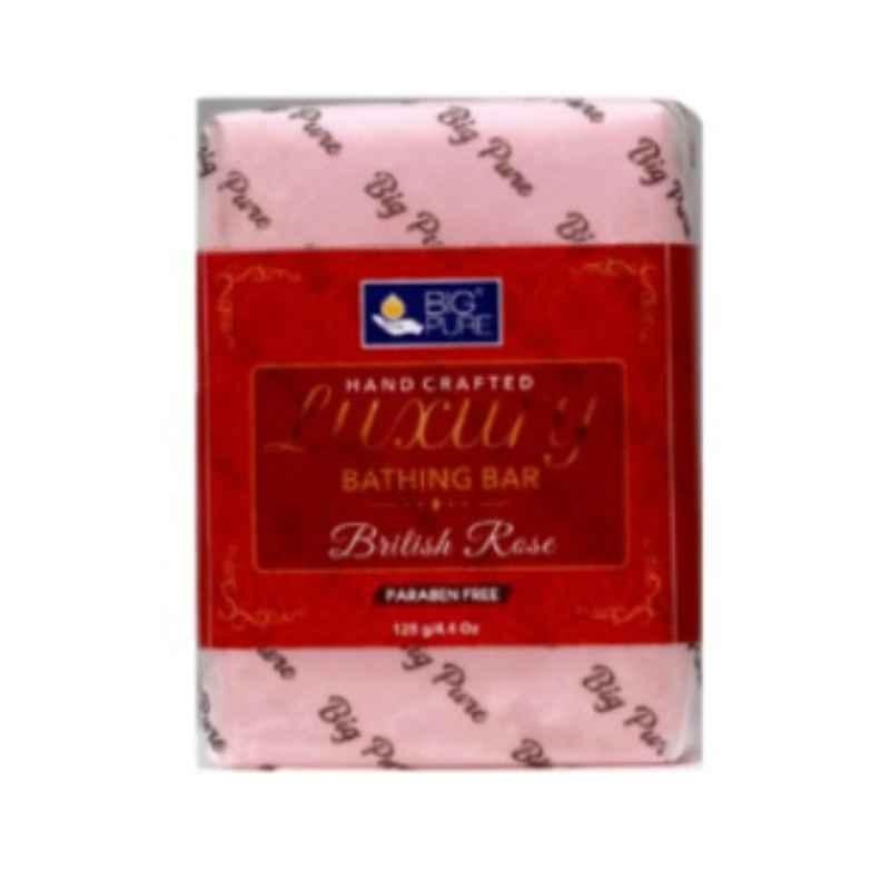 Big Pure 125g British Rose Paraben Free Hand Crafted Luxury Bathing Bar