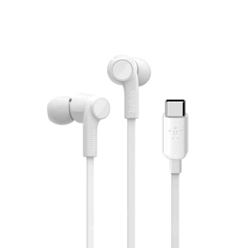 Belkin White Wired in Ear Earphone with Mic, G3H0002btWHT