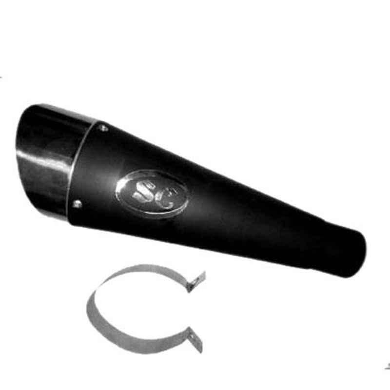 RA Accessories SC Mild Steel Bike Exhaust for Hero Splendor Plus