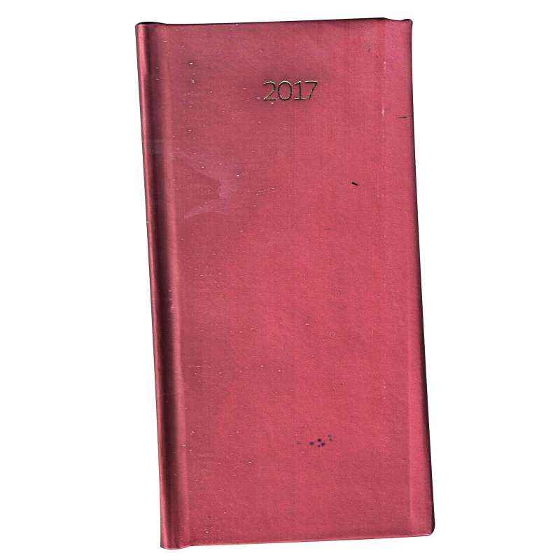 Asian B7 Everyday 2017 3 Date Red Diary (Week at a Glance), AA 104
