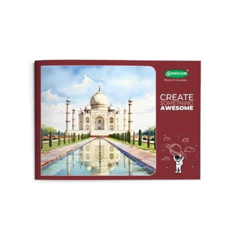 Sundaram 36 Pages 37x27cm Brown 4A Jumbo Drawing Book with Softbound Cover, D-6 (Pack of 24)