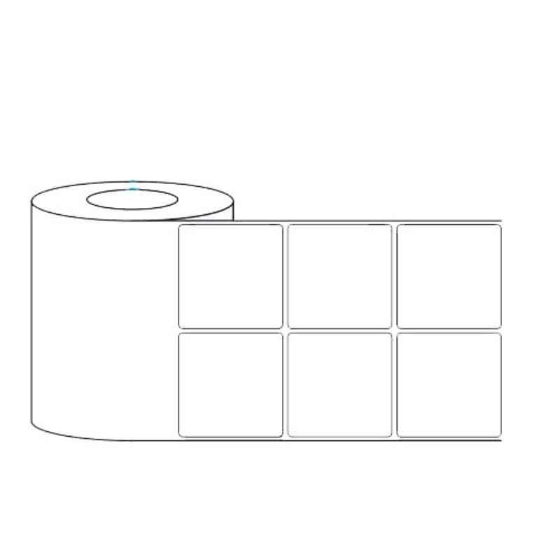 LabelKart 25x25mm Paper White 2UP Chromo Label Roll