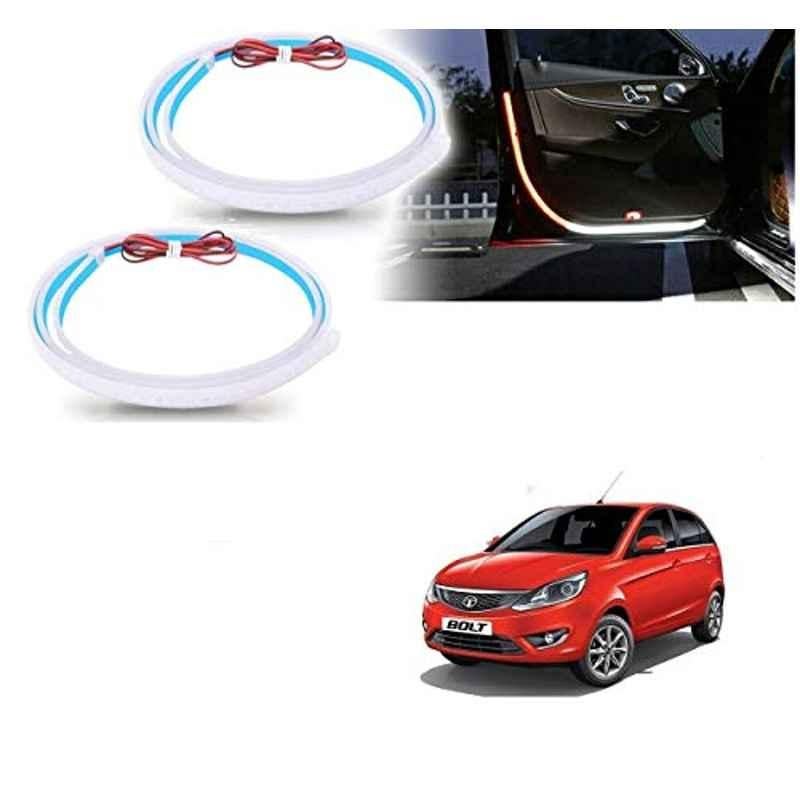Kozdiko 2 Pcs 120cm Car Door Opening Warning LED Strips Safety Light Set for Tata Bolt