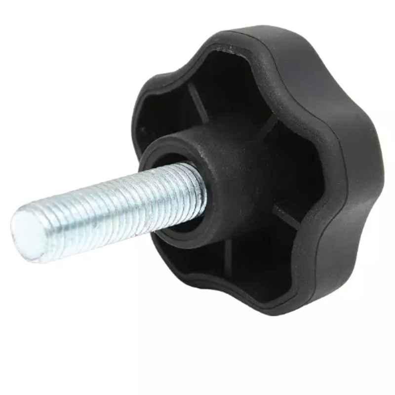 RS Pro M8 Black Multiple Lobes Clamping Knob, 1883452