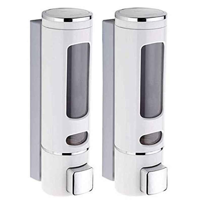 Logger 350ml ABS White Liquid Soap Dispenser (Pack of 2)