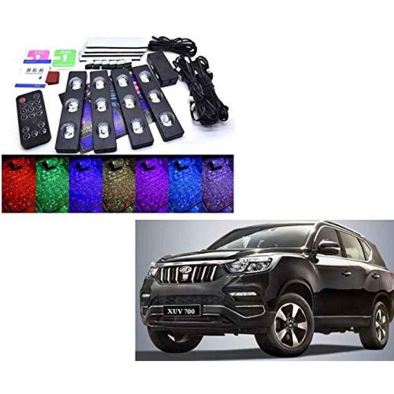 Kozdiko 4 Pcs 7 Colour Seat Bottom Car Star Light Kit with Remote Control For Mahindra XUV 700 (Alturas G4)