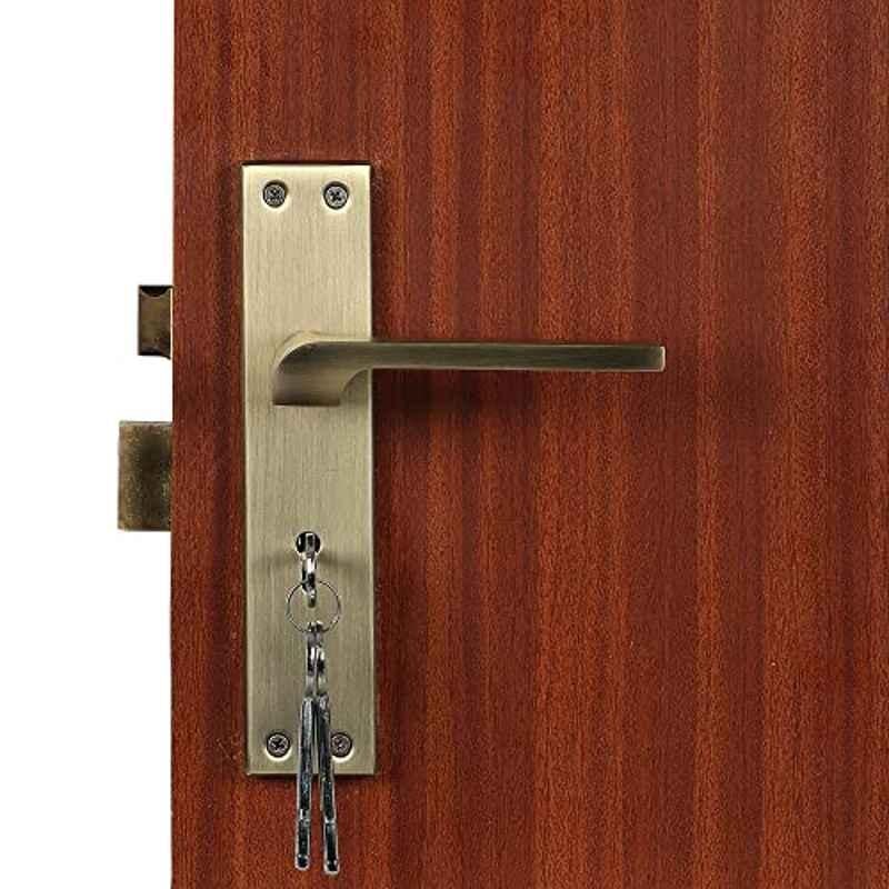 Voltizi 70mm â€ŽZinc â€ŽAntique Finish Mortise Door Long Keyed Lock Set for Main Door Long Keyed, CRZ020