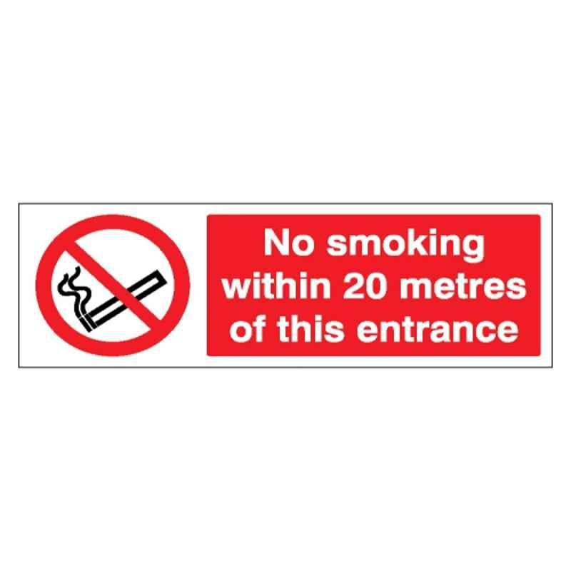 SUNSIGNS 150x200mm Vinyl & ACP Sheet No Smoking within 20 Metres of this Entrance Signage, SS0210VNLM3HPIFAE