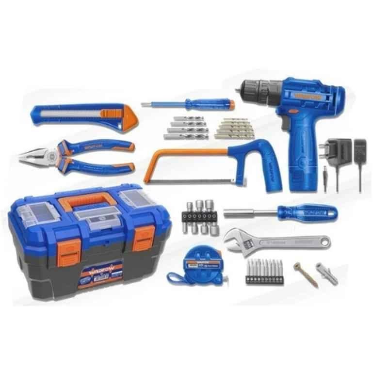 Wadfow 77 Pcs 12V Cordless Drill Tools Set, WDT1B77