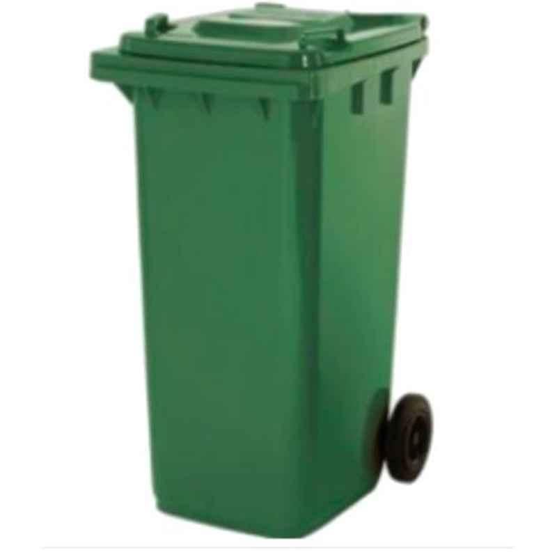 Delta Solutions 110L Plastic Yellow Litter Dome Dustbin (Pack of 2)