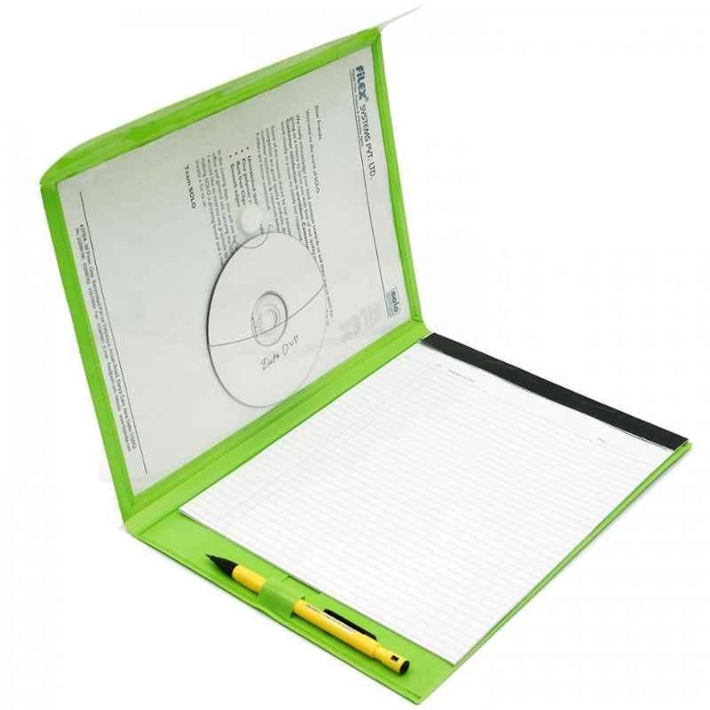 Solo A4 5 Pieces Tango Green Document Bag with Pad, CC105 (Pack of 10)