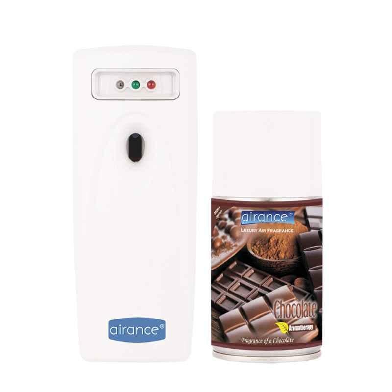 Airance Automatic Air Freshener Dispenser with 250ml Chocolate Refill Bottle, Air-CMB-DISP-LED-A3-CC-17