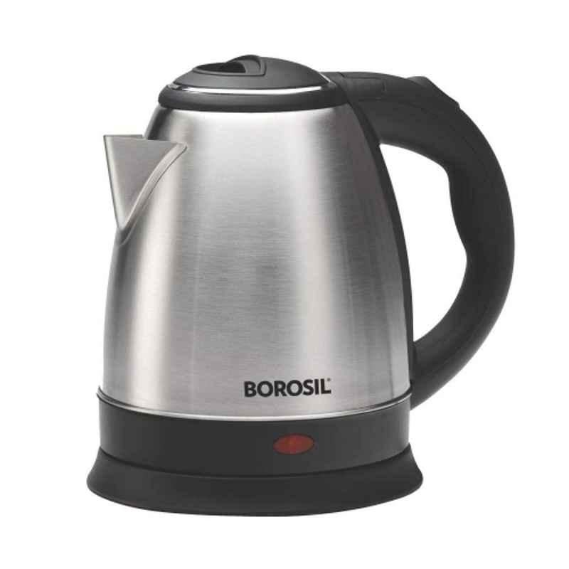 Borosil Rio 1.5L 1500W Stainless Steel Silver Electric Kettle, BKE15LSSB23