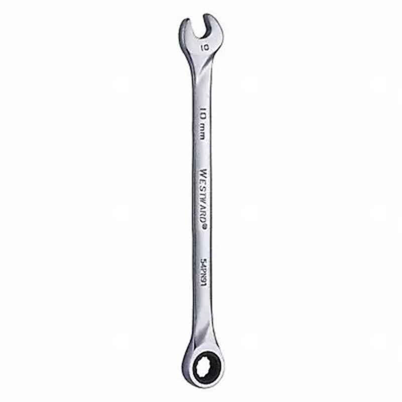 Westward 7 inch Alloy Steel Chrome Ratchet Wrench, 54PN91