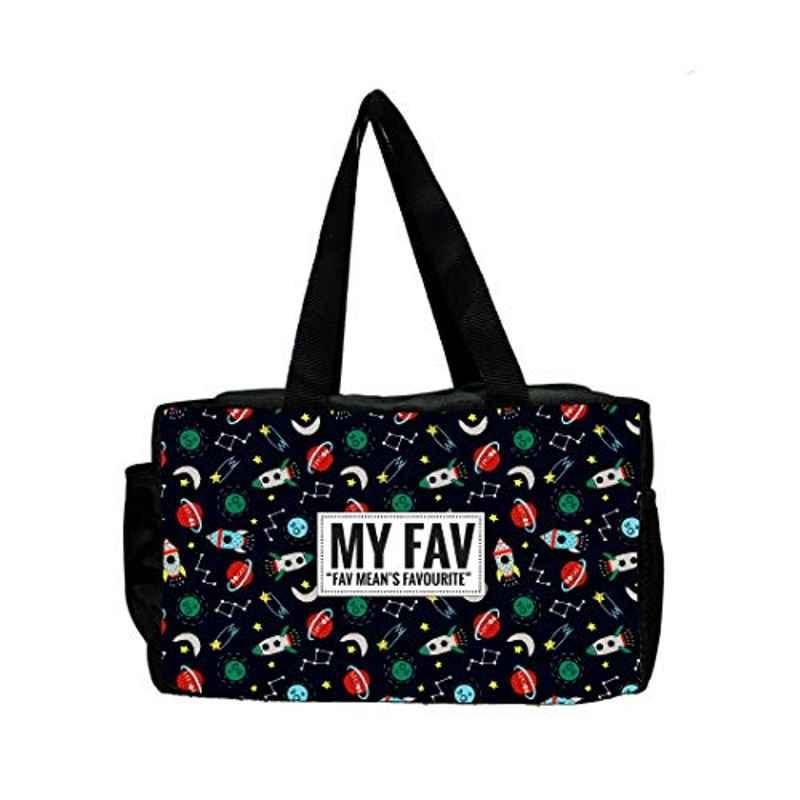 My Fav Cartoon Print Multiutility Diaper Bag with Zipper, MFDB003